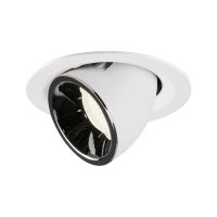 Lubinis įleidžiamas LED šviestuvas NUMINOS® GIMBLE M, baltas / chrominis 4000K 20°
