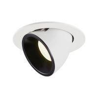 Lubinis įleidžiamas LED šviestuvas NUMINOS® GIMBLE L, baltas / juodas 4000K 20°