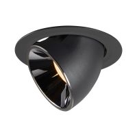 Lubinis įleidžiamas LED šviestuvas NUMINOS® GIMBLE XL, juodas / chrominis 3000K 40°