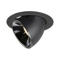 Lubinis įleidžiamas LED šviestuvas NUMINOS® GIMBLE XL, juodas / chrominis 4000K 40°