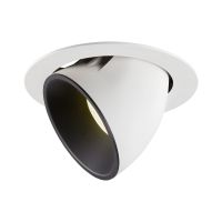 Lubinis įleidžiamas LED šviestuvas NUMINOS® GIMBLE XL, baltas / juodas 4000K 40°