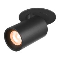 Lubinis įleidžiamas LED šviestuvas NUMINOS® PROJECTOR XS, 2700 K, 20°, cilindrinis, juodas / juodas