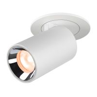 Lubinis įleidžiamas LED šviestuvas NUMINOS® PROJECTOR XS, 2700 K, 20°, cilindrinis, baltas / chrominis