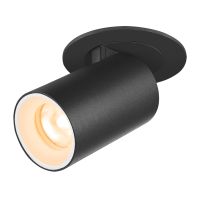 Lubinis įleidžiamas LED šviestuvas NUMINOS® PROJECTOR XS, 3000 K, 20°, cilindrinis, juodas / baltas