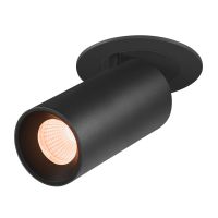 Lubinis įleidžiamas LED šviestuvas NUMINOS® PROJECTOR S, 2700 K, 20°, cilindrinis, juodas / juodas