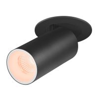 Lubinis įleidžiamas LED šviestuvas NUMINOS® PROJECTOR S, 2700 K, 20°, cilindrinis, juodas / baltas