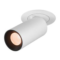 Lubinis įleidžiamas LED šviestuvas NUMINOS® PROJECTOR S, 2700 K, 20°, cilindrinis, baltas / juodas