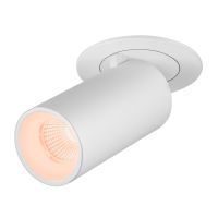 Lubinis įleidžiamas LED šviestuvas NUMINOS® PROJECTOR S, 2700 K, 20°, cilindrinis, baltas / baltas