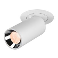Lubinis įleidžiamas LED šviestuvas NUMINOS® PROJECTOR S, 2700 K, 20°, cilindrinis, baltas / chrominis