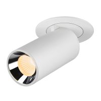 Lubinis įleidžiamas LED šviestuvas NUMINOS® PROJECTOR S, 3000 K, 20°, cilindrinis, baltas / chrominis