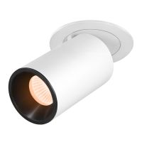 Lubinis įleidžiamas LED šviestuvas NUMINOS® PROJECTOR M, 2700 K, 20°, cilindrinis, baltas / juodas