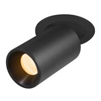 Lubinis įleidžiamas LED šviestuvas NUMINOS® PROJECTOR M, 3000 K, 20°, cilindrinis, juodas / juodas