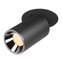 Lubinis įleidžiamas LED šviestuvas NUMINOS® PROJECTOR M, 3000 K, 20°, cilindrinis, juodas / chrominis