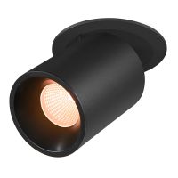 Lubinis įleidžiamas LED šviestuvas NUMINOS® PROJECTOR L, 2700 K, 20°, cilindrinis, juodas / juodas