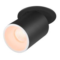 Lubinis įleidžiamas LED šviestuvas NUMINOS® PROJECTOR L, 2700 K, 20°, cilindrinis, juodas / baltas