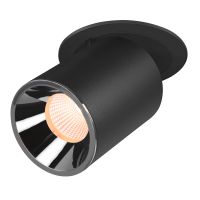 Lubinis įleidžiamas LED šviestuvas NUMINOS® PROJECTOR L, 2700 K, 20°, cilindrinis, juodas / chrominis