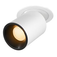 Lubinis įleidžiamas LED šviestuvas NUMINOS® PROJECTOR L, 3000 K, 20°, cilindrinis, baltas / juodas