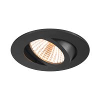 Lubinis įleidžiamas LED šviestuvas NEW TRIA® 68, 2700K, 38°, IP 20, apvalus, juodas