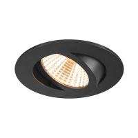 Lubinis įleidžiamas LED šviestuvas NEW TRIA® 68, 3000K, 38°, IP 20, apvalus, juodas