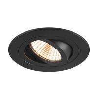 Lubinis įleidžiamas LED šviestuvas NEW TRIA® 75, 3000K, 38°, IP 20, apvalus, juodas