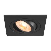 Lubinis įleidžiamas šviestuvas NEW TRIA® 75, kvadratinis, max. 10W GU10, juodas