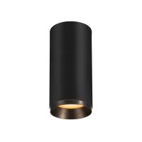 Lubinis paviršinis LED šviestuvas NUMINOS® CL PHASE M, juodas/juodas 2700K 24°