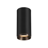 Lubinis paviršinis LED šviestuvas NUMINOS® CL PHASE M, juodas/juodas 3000K 36°