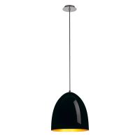 Pakabinamas šviestuvas PARA CONE 30, A60, apvalus, juodas / auksinis, Ø 30 cm, max. 60W