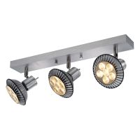 Sieninis arba lubinis paviršinis šviestuvas ASTO 3, QPAR51, šlifuotas aliuminis, max. 225 W