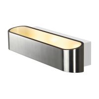 Sieninis paviršinis LED šviestuvas ASSO 300, 3000K, ovalus, šlifuotas aliuminis /baltas, L/W/H 30/9.5/7 cm