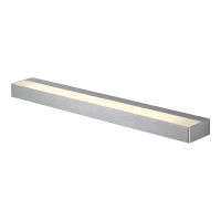 Sieninis paviršinis LED šviestuvas SEDO 14, 3000K, kvadratinis, šlifuotas aliuminis, šerkšno efekto stiklas, L/W/H 59.5/8.5/4 cm, 17W