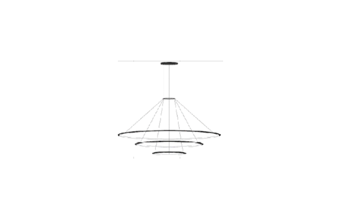Pakabinamas šviestuvas Circular Outward 3 Rings (ø1200 ø900 ø600)