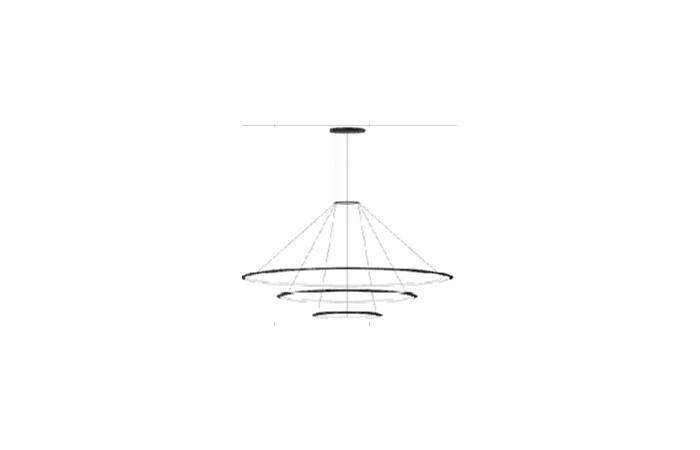 Pakabinamas šviestuvas Circular Downward 3 Rings (ø1200 ø900 ø600)