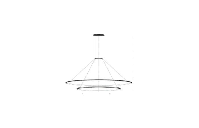 Pakabinamas šviestuvas Circular Inward Double Rings (ø900 ø600)