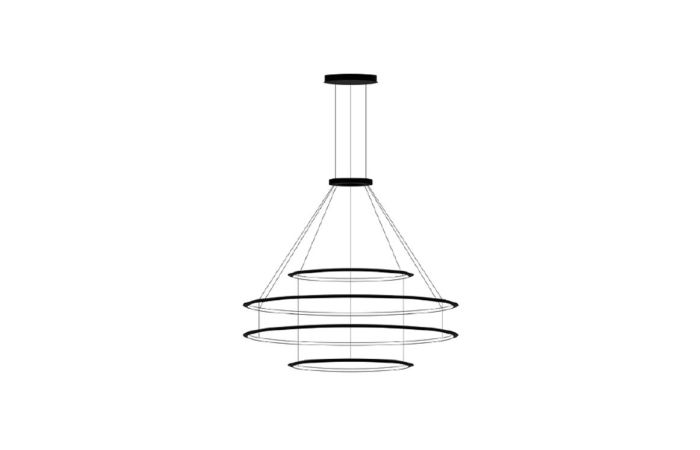 Pakabinamas šviestuvas Circular Outward 4 Rings (ø600 ø1200 ø1200 ø600)