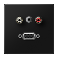 Lizdas potinkinis VGA + Audio su dangteliu juodas LS - JUNG MALS1072SW