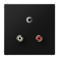Lizdas potinkinis audio su dangteliu juodas LS - JUNG MALS1011SW