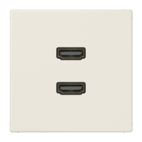 Lizdas potinkinis dramblio kaulo spalvos dvigubas 2xHDMI LS - JUNG MALS1133