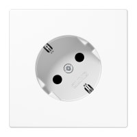 Kištukinis lizdas potinkinis SCHUKO baltas SCHUKO 45 laipsnių 16A 250V LS - JUNG LS520-45WW