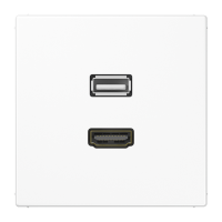 Lizdas potinkinis HDMI ir USB 2.0 baltos spalvos LS - JUNG MALS1163WW