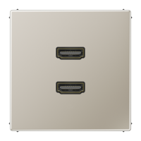 Lizdas HDMI dvigubas plieninis LS - JUNG MAES1133