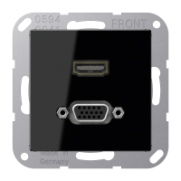 Lizdas potinkinis HDMI VGA juodas A - JUNG MAA1173SW