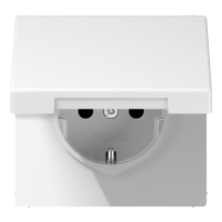 Kištukinis lizdas potinkinis SCHUKO su dangteliu baltas 16A 250V LS - JUNG LS1520BFKLWW