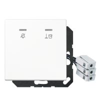 Dangtelis su simboliais ir LED 24V baltas viešbučiams LS - JUNG LSCUKO5M24WW