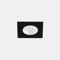 Šviestuvas downlight PLAY FLAT SQUARE FIXED 17.7W LED WARM-WHITE 3000K CRI 90 51º PHASE CUT Black, Transparent