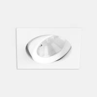 Šviestuvas downlight PLAY FLAT SQUARE ADJUSTABLE 6.4W LED WARM-WHITE 3000K CRI 90 48.7º PHASE CUT White, Transparent