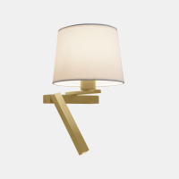 Sieninis šviestuvas HALL SLIM SCREEN RIGHT LED E27 2.2.,15W 2700K MATTE GOLD 150LM