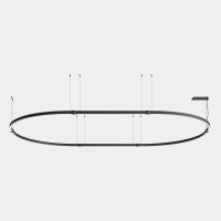 Linijinė apšvietimo sistema APEX_OVAL_AW19_21 84W LED NEUTRAL-WHITE 4000K CRI 95 ON-O  White, Opal
