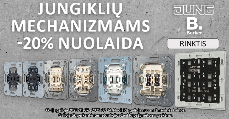 Jungiklių mechanizmams -20% nuolaida